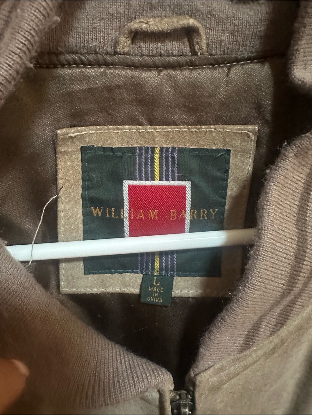 William Barry Taupe Suede Bomber Jacket - Picture 4 of 7